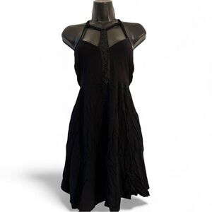 Elegant Black Halter Dress